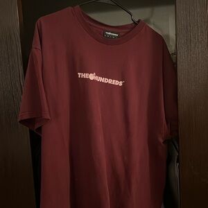 The Hundreds Bar Logo Maroon TShirt